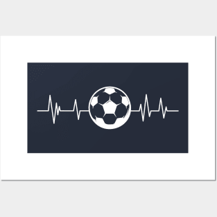 football heartbeat sports lover football Posters and Art